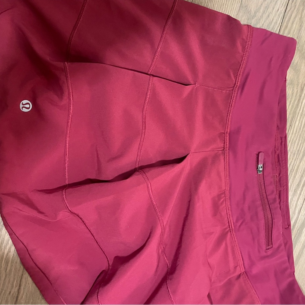 Lululemon workout skort reddish-pink